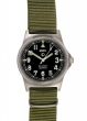 MWC G10 LM Stainless Steel Non Date Military Watch (Olive Green Strap)