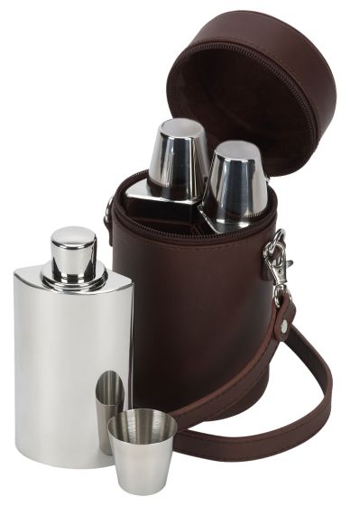 Leather Covered Vacuum Flask by David Nickerson