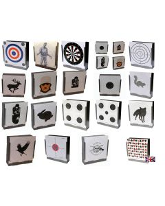 170gsm Card Targets 17cm x 17cm - Packs of 100
